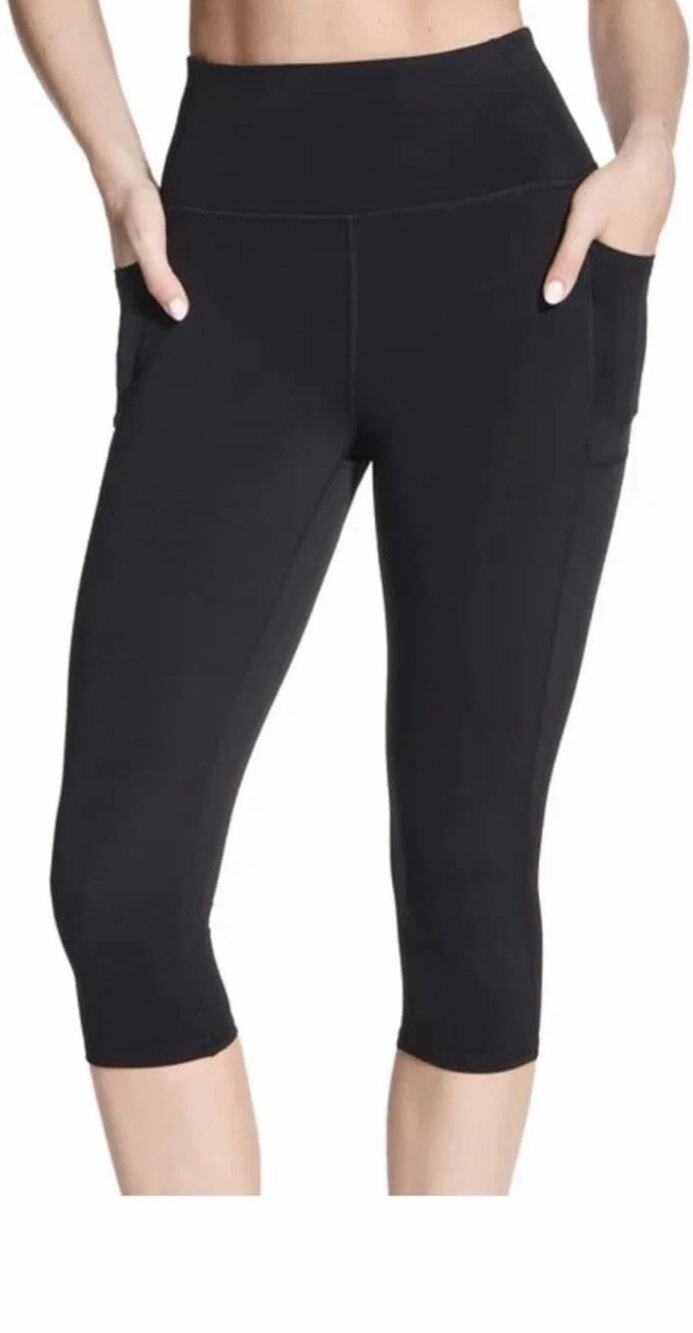 Skechers Women's Gowalk Active 4 Way Stretch Capri Legging, Black, Size XXL